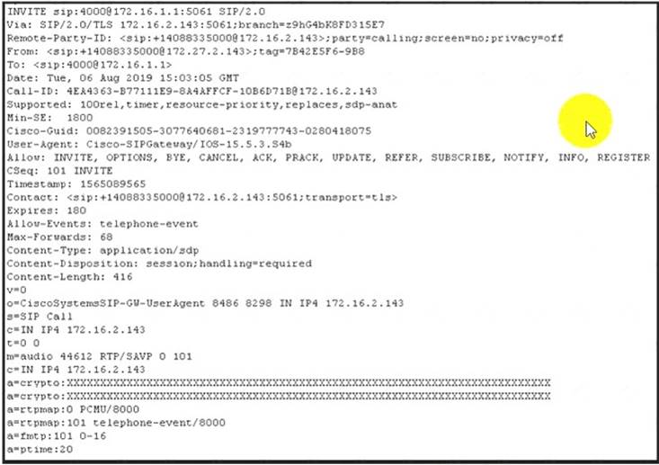 350-801 dumps exhibit