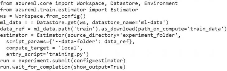 DP-100 dumps exhibit